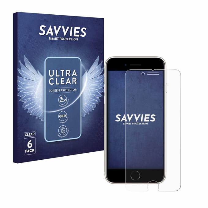 Savvies - Screenprotector voor Apple iPhone SE 3 2022 - Folie Beschermfolie transparant 6 Stuks