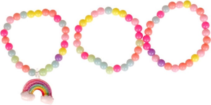 3 Armbandjes kraaltjes en regenboogje