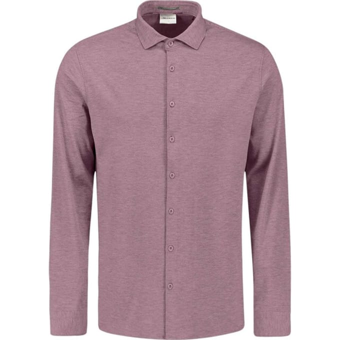 No Excess Shirt jersey melange stretch mauve