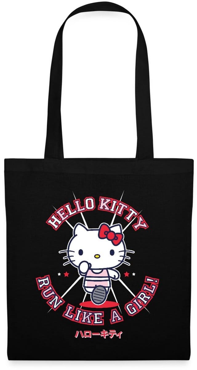 Hello Kitty Run Like A Girl Tas Van Stof Schoudertas