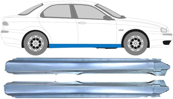 Volledige dorpel voor Alfa Romeo 156 1997-2005 / Links + Rechts / Set