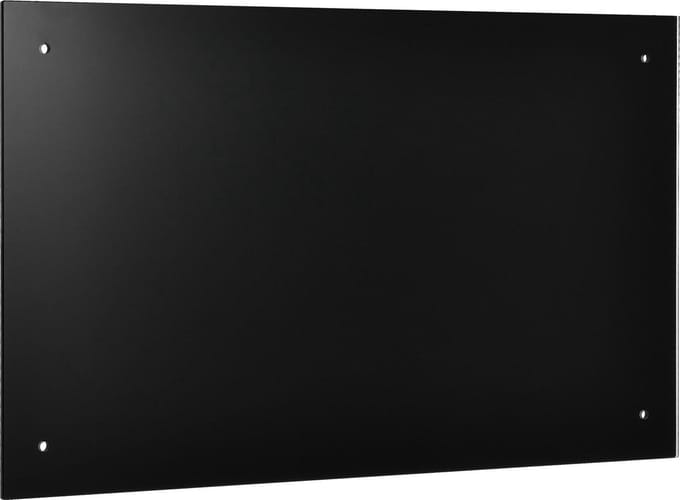 Achterwand spatscherm glas keuken 70x40 cm zwart