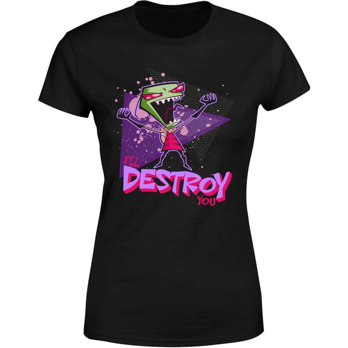 Invader Zim I'll DESTROY You Women's T-Shirt - Zwart - M