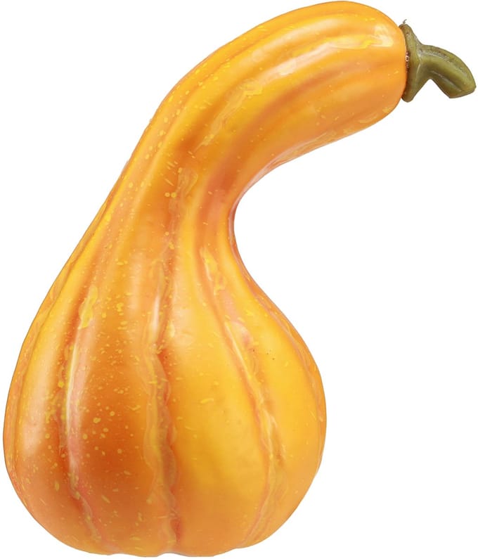 Decoratieve pompoendecoratie kunstpompoen oranje Ø13,5cm H25cm