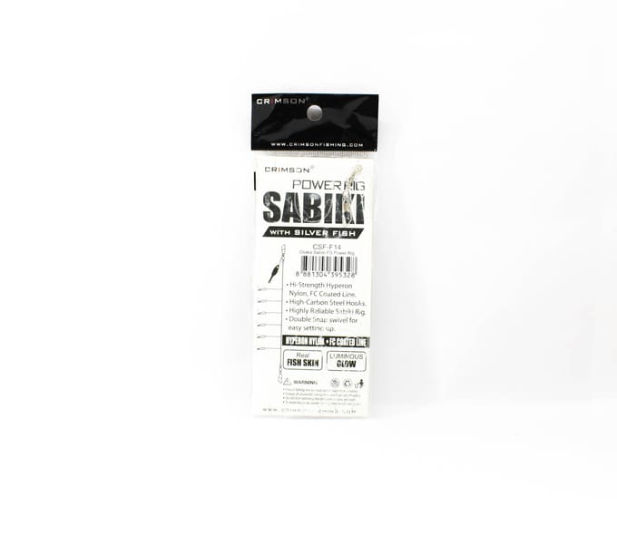 Crimson CSF-F14 Power Rig Sabiki Zilvervis Vis Huid Maat 14 (5328) white
