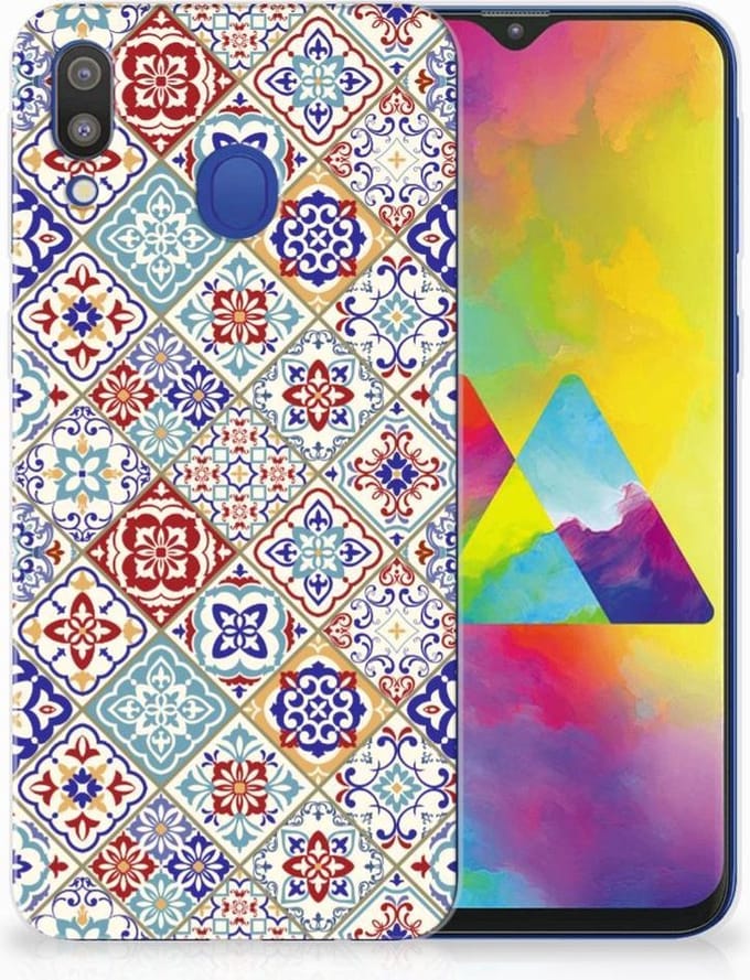 Samsung Galaxy M20 (Power) TPU Siliconen Hoesje Tiles Color