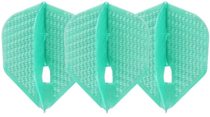 L-Style Champagne L3 Shape Dimple Pearl Emerald - Dart Flights