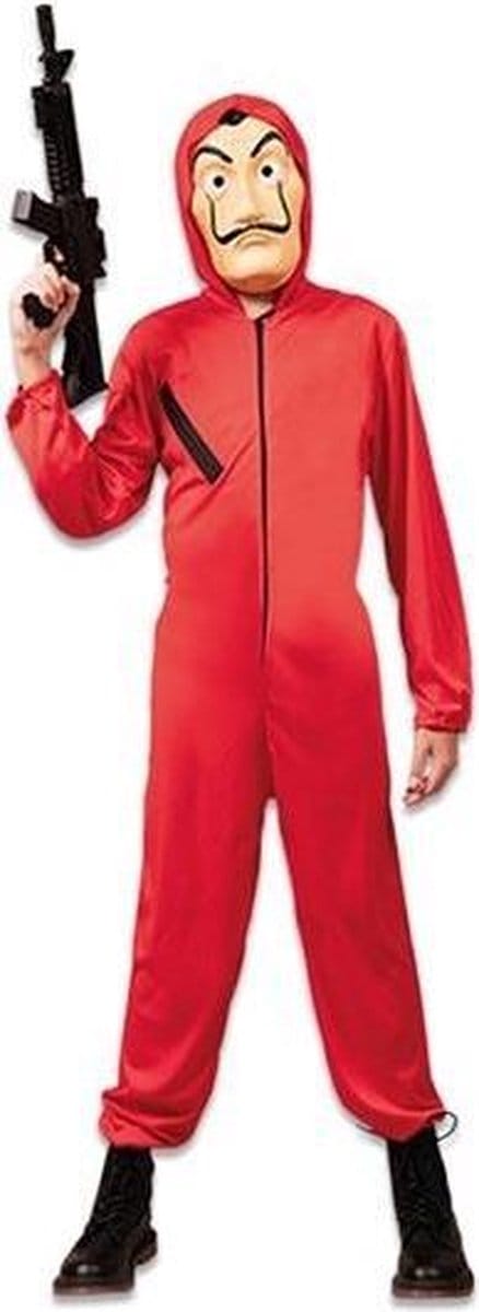 Witbaard Verkleedpak La Casa De Papel Rood 2-delig Maat Xs