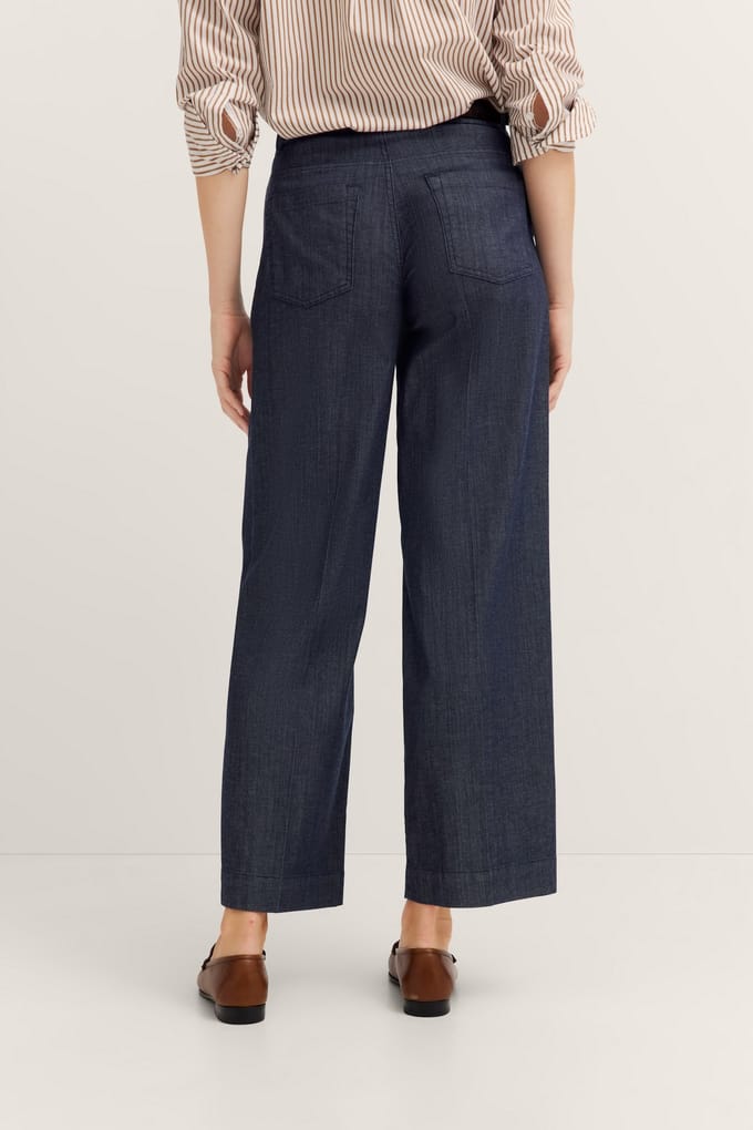 Bugatti Damen Chino met plooi en rechte pijpen