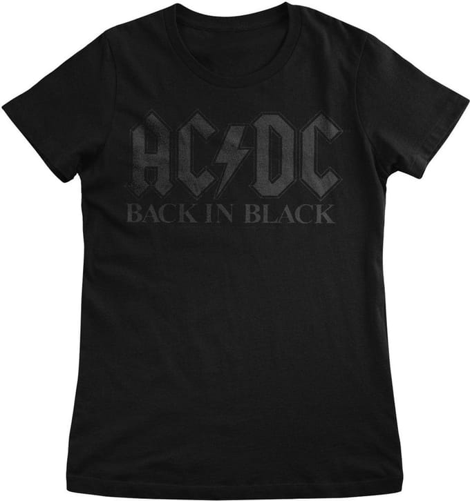 AC/DC Dames-T-shirt 'Back In Black Girly' PS-5-ACDC004-H91-9