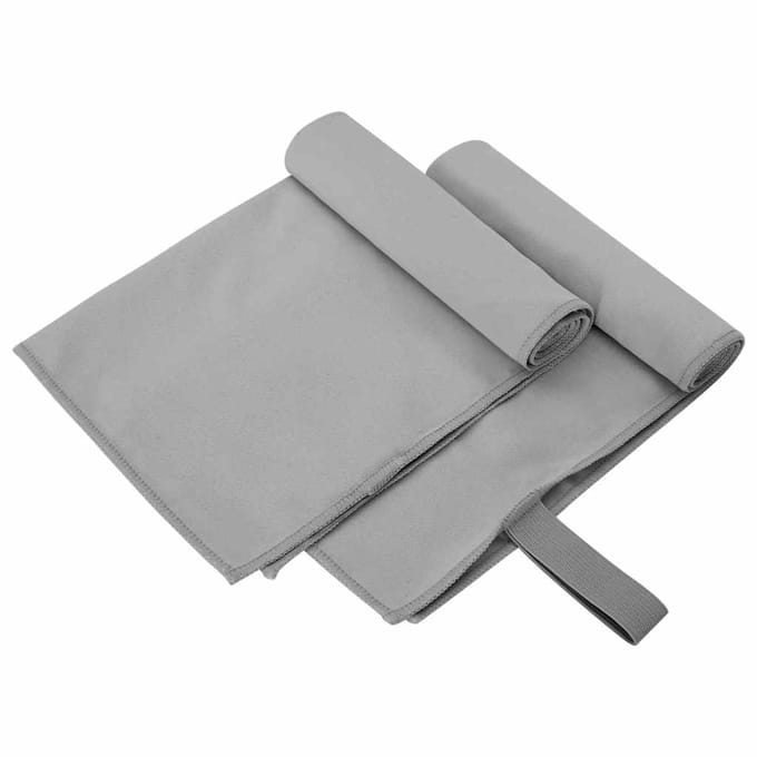 vidaXL - Sporthanddoeken - 2 - st - Donkergrijs - 50 - x - 30 - cm