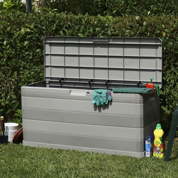 vidaXL - Tuinbox - 117x45x56 - cm - grijs