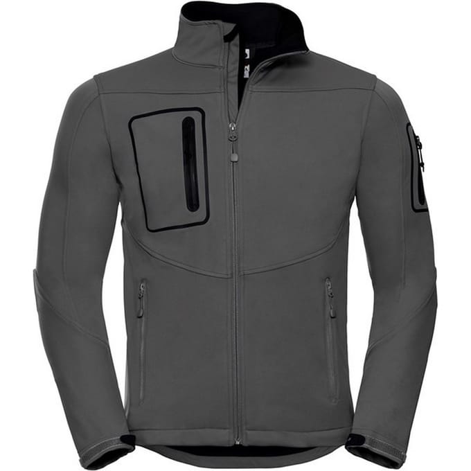 Russell Heren Sport Zachte Shell Jas (Titanium)