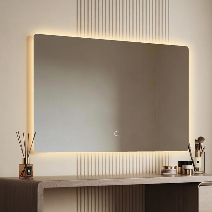 EMKE Badkamerspiegel - LM09 - Dimbaar & 3 Kleurtemperaturen - Frameloos - 60 x 100 CM