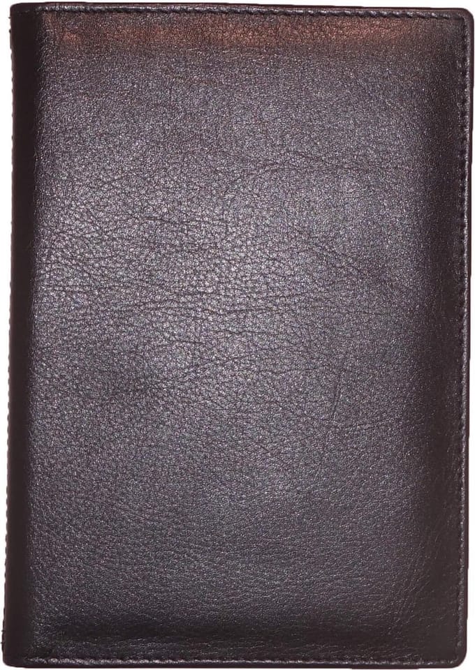 Echt Leren Leather Design Portefeuille Zwart