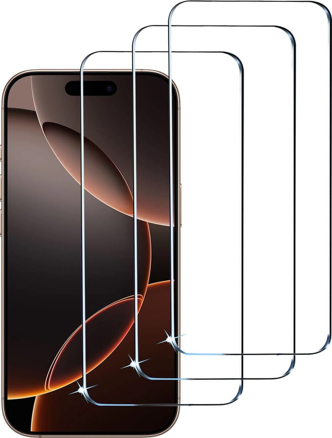 Tempered glass Geschikt voor iPhone 16 Pro Screenprotectors - Beschermglas - Glasplaatje - 3 Stuks