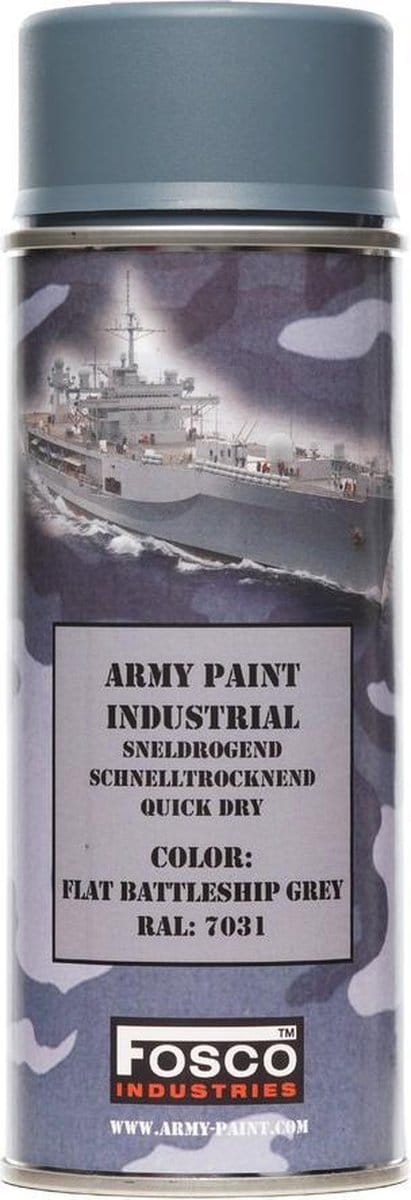 Fosco spuitbus legerverf 400ml Battle Ship grey