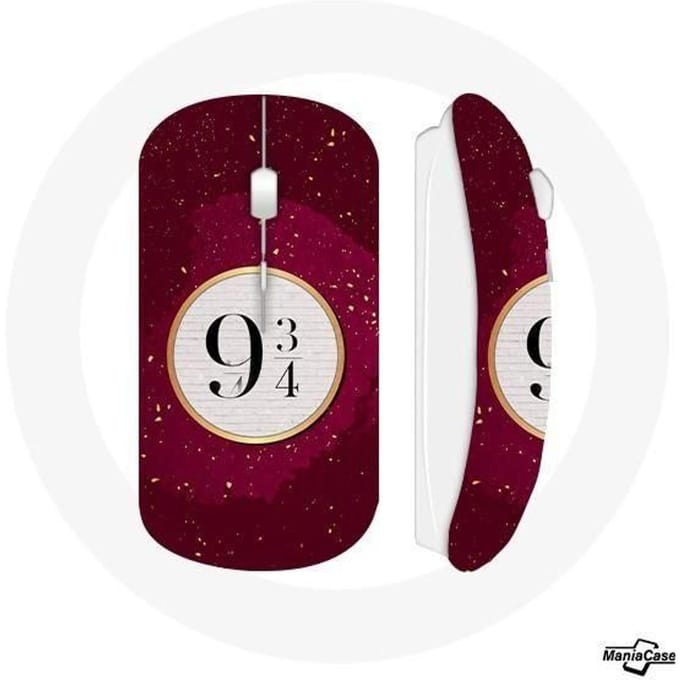 Souris sans fil - Harry Potter - Voie 9 3/4 - Rouge - Clé USB Wi-Fi - Compatible Mac et PC
