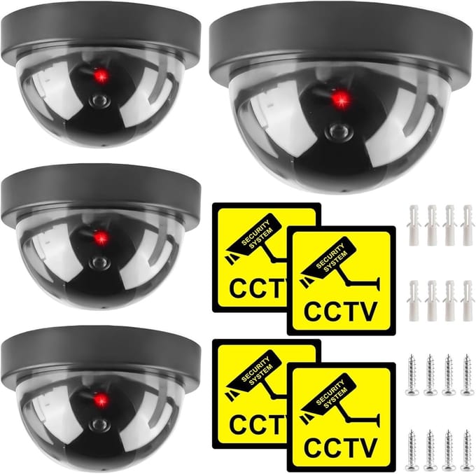 Dummy Dome Bewakingscamera met Knipperend LED Licht voor Binnen en Buiten