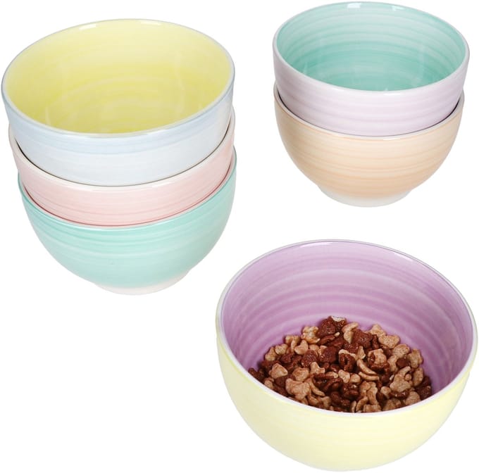Set van 6 PASTELLO aardewerk graankommen voor 6 personen - 24326222