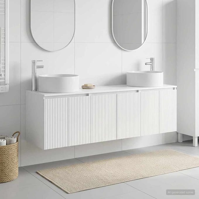 vidaXL - Badkamerkast - set - 3 - st - Hoogglans - Wit - 161,5 - x - 44,5 - x - 80 - cm