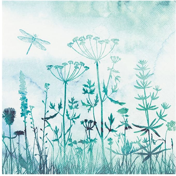 Servet "Dragonfly" Aquarel - 20 stuks