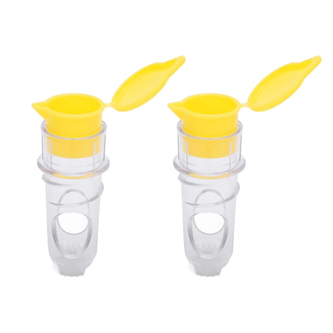 2 STUKS Draagbare Citroenpers PP ABS Draagbare Arbeidsbesparende Handmatige Citroenpers voor Limoenen Citrus yellow