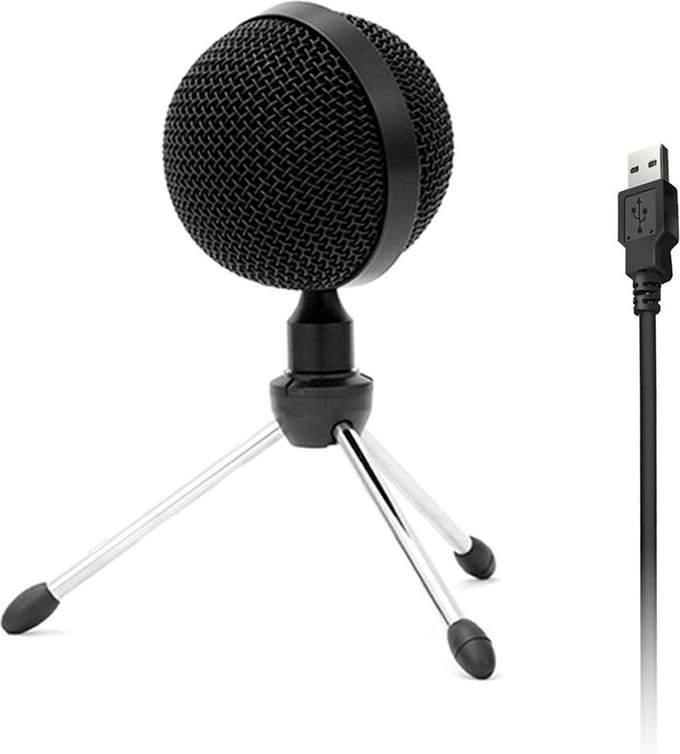 USB Microphone Condensator - USB Microfoon met Standaard - Geschikt voor: PC Computer, Macbook, Laptop en Playstation