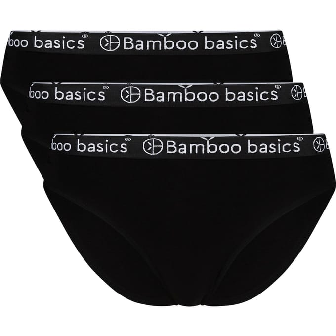 Bamboo Basics Zwarte Slips Yara - 3-pack - Maat S - Bamboe Ondergoed Dames - Bamboe Slips Dames