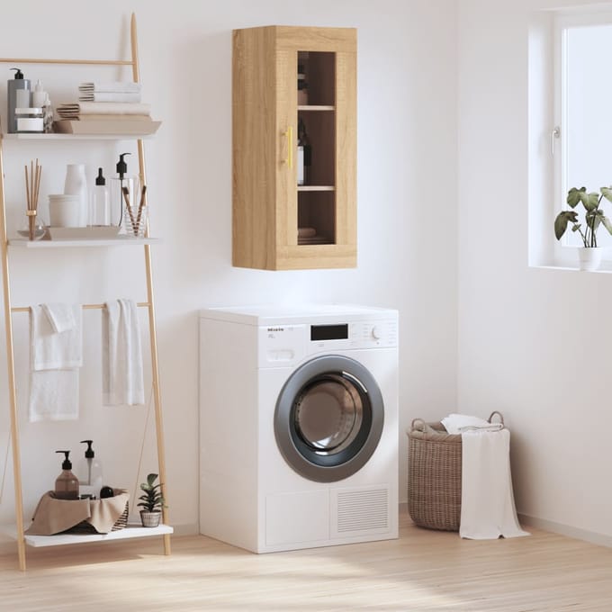 vidaXL - Bovenkast - 34,5x34x90 - cm - sonoma - eikenkleurig