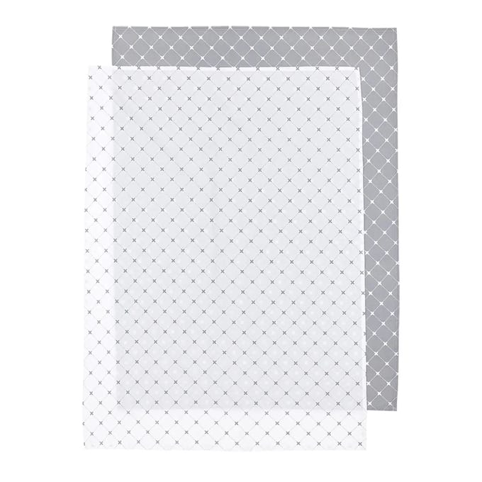 Meyco X Mrs.Keizer Louis wieglaken - 2-pack - grey - 75x100cm