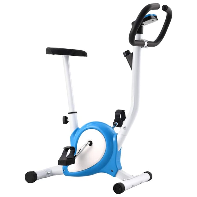 vidaXL - Hometrainer - met - bandweerstand - blauw