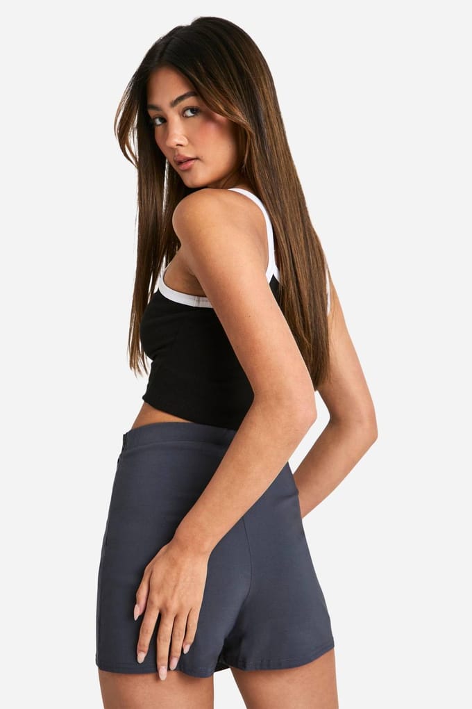 boohoo Dames Asymmetrische Skort | Grijs | Maat: 34