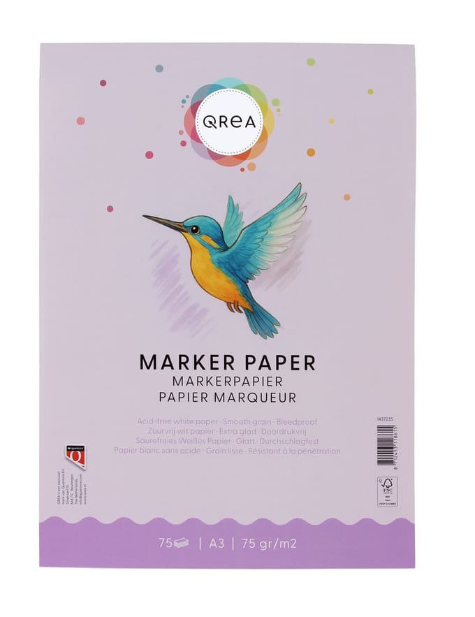 Markerblok qrea a3 75gram 75vel | 10 stuks