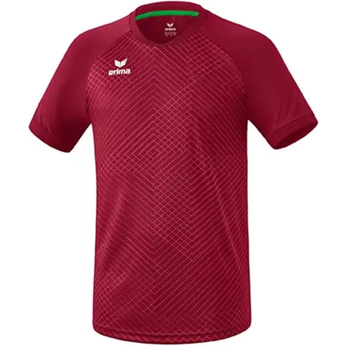 Erima Madrid Shirt Korte Mouw Kinderen - Bordeaux | Maat: 152