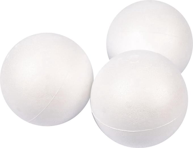 Creativ Company Piepschuim ballen wit 10cm, 25 stuks
