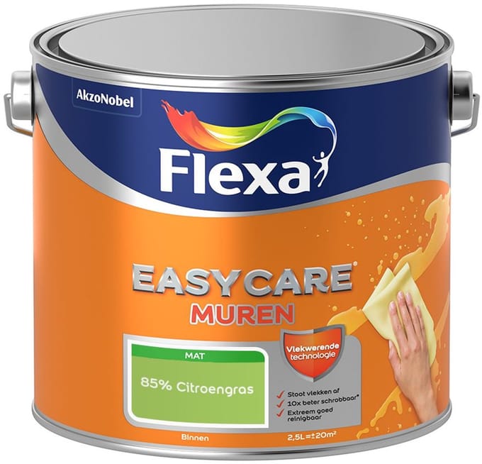 Flexa - Easycare Muren - 85% Citroengras - Mengverf - 2,5 L