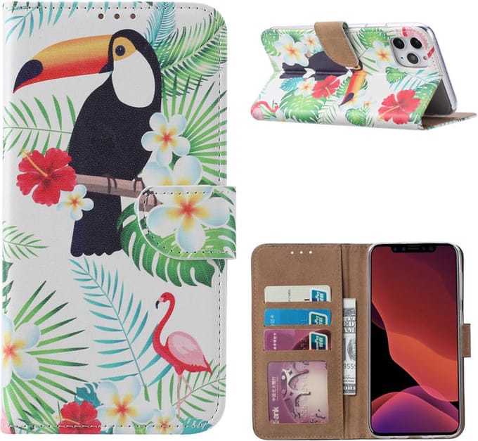 Cityhoesje – Bookcase – iPhone 11 Pro – Toekan