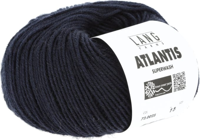 Lang Yarns Atlantis - 25 donkerblauw - Wol/Acryl-Mix Garen