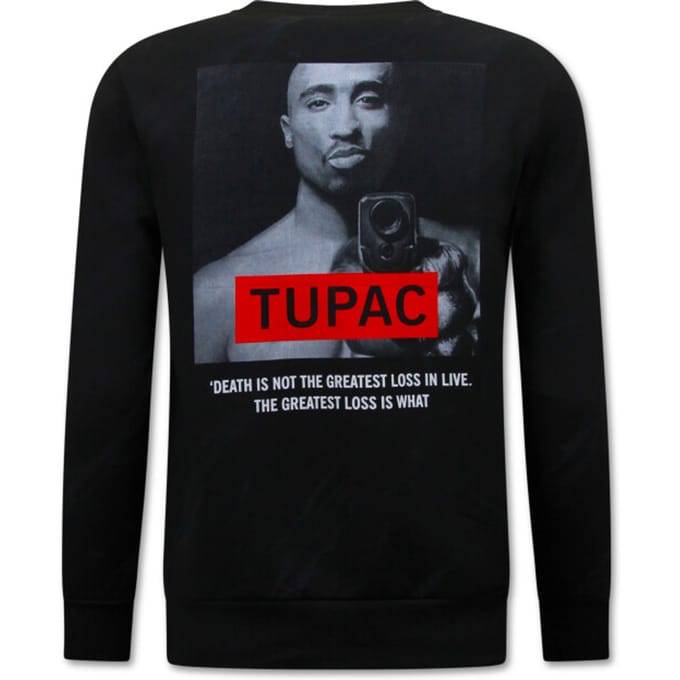 Tupac Heren Sweater - Zwart