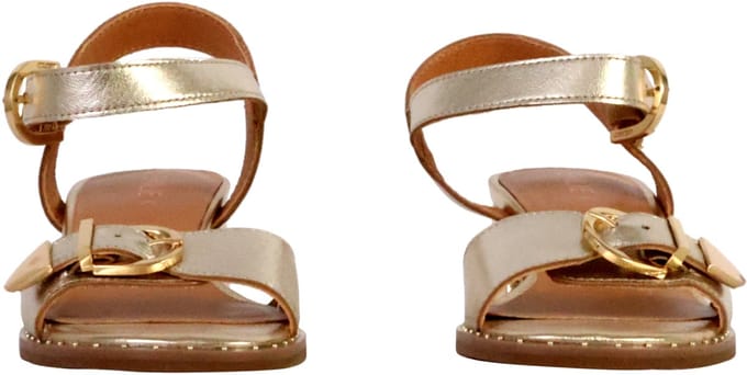 Keith leren sandalen met hak