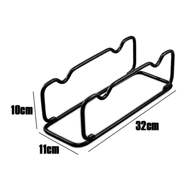 Support de Rangement Compact pour Barres et Haltères, Support en Acier Renforcé pour Maison et Bureau noir