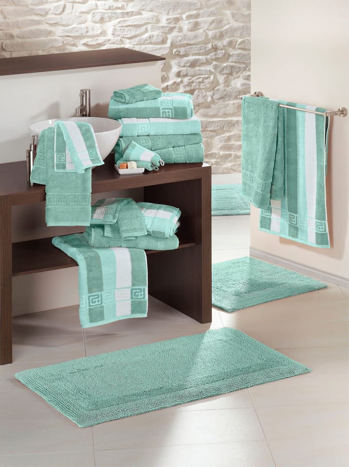 CAWÖ Noblesse Uni Badhanddoek - Agave - 50x100