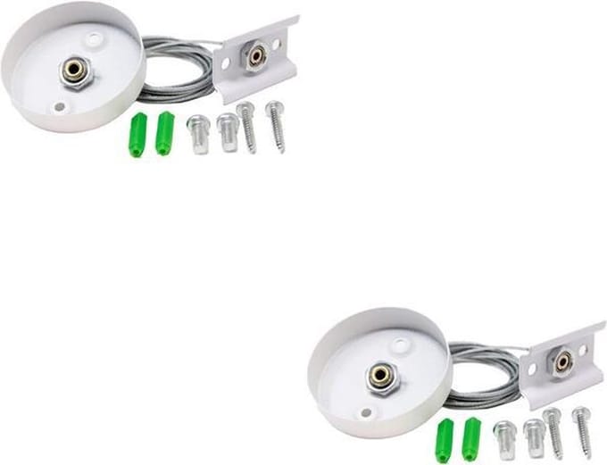 Spanningsrail Ophangset 2 Pack - Prixa - 1 Fase - 1 Meter - Wit