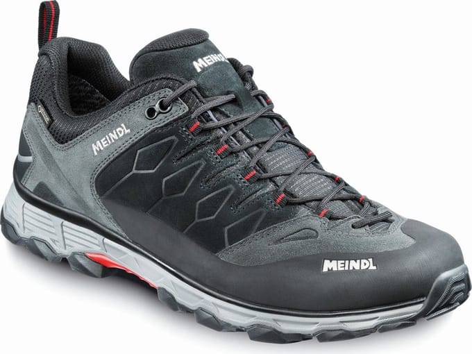 Meindl Lite Trail Gtx Heren Lage Wandelschoen Anthrazit/Rot 6,5/40
