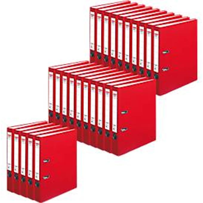 herlitz ordner maX.file protect, A4, rugbreedte 50 mm, 25 stuks, rood