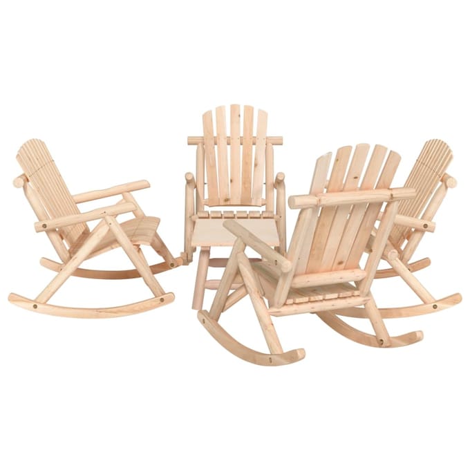 vidaXL - 5-delige - Loungeset - massief - vurenhout