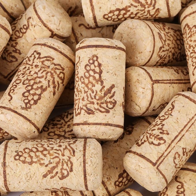 100 STUKS 22 *44mm Natuurkurk Rechte Kurken Houten Wijnflesstop wit