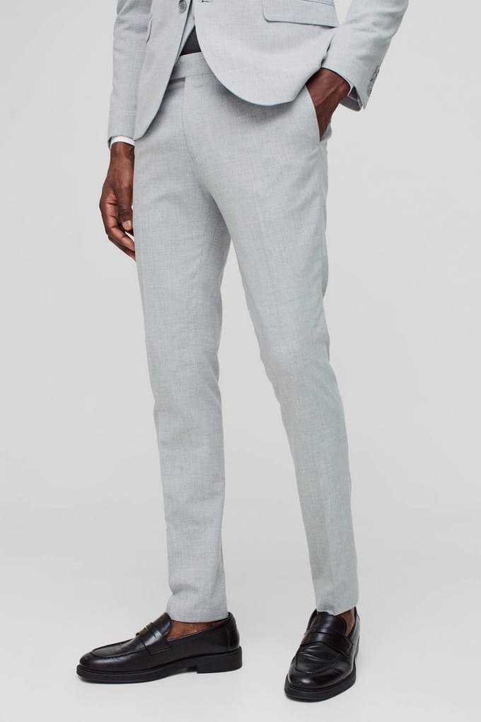 Super Skinny Grijze Kostuumbroek | Grey | Size 30