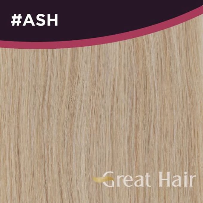 Great Hair Extensions Full Head Clip In - wavy #ASH 40cm
